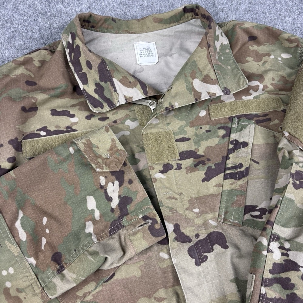US Army Military Combat Jacket OCP Multicam XL Long Ripstop Camo Field Coat